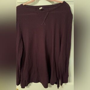 Dark Purple Long Sleeve Top